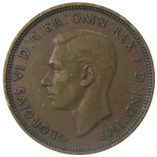 Монета 1/2 пенни 1938 года Австралия (реверс)