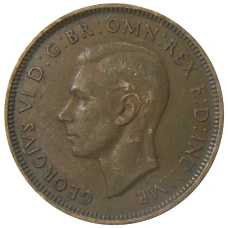 Монета 1/2 пенни 1938 года Австралия (реверс)