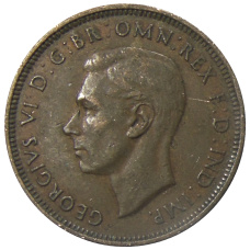 Монета 1/2 пенни 1938 года Австралия (реверс)