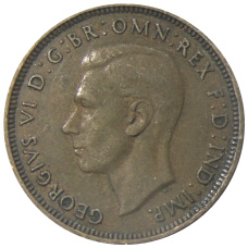 Монета 1/2 пенни 1938 года Австралия (реверс)