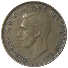 Монета 1/2 пенни 1938 года Австралия (реверс)