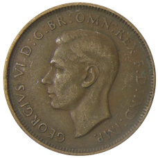 Монета 1/2 пенни 1938 года Австралия (реверс)