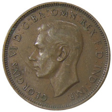 Монета 1/2 пенни 1938 года Австралия (реверс)