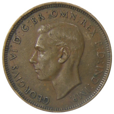 Монета 1/2 пенни 1938 года Австралия (реверс)
