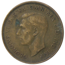 Монета 1/2 пенни 1938 года Австралия (реверс)