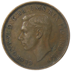 Монета 1/2 пенни 1938 года Австралия (реверс)