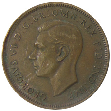 Монета 1/2 пенни 1938 года Австралия (реверс)