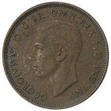 Монета 1/2 пенни 1938 года Австралия (реверс)