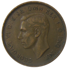 Монета 1/2 пенни 1938 года Австралия (реверс)