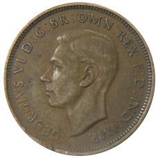 Монета 1/2 пенни 1938 года Австралия (реверс)