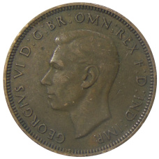 Монета 1/2 пенни 1938 года Австралия (реверс)