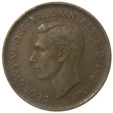 Монета 1/2 пенни 1938 года Австралия (реверс)