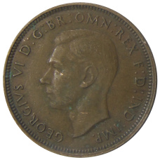Монета 1/2 пенни 1938 года Австралия (реверс)