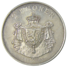 Монета 2 кроны 1907 года Норвегия «Независимость Норвегии» (без ружей на реверсе) (реверс)