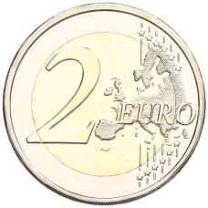 Монета 2 евро 2024 года Финляндия «Архитектурная фирма Геселлиус-Линдгрен-Сааринен» (реверс)