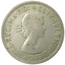 Монета 1 флорин 1954 года Австралия «Королевский визит в Австралию» (реверс)