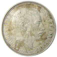 Монета 2 кроны 1912 года Дания «Смерть Фредерика VIII и вступление на престол Кристиана X» (реверс)