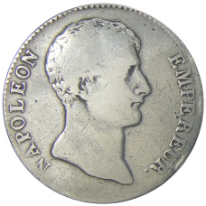 Монета 5 франков 1803 года A Франция — Наполеон I (аверс)