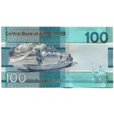 Банкнота 100 даласи 2023 года Гамбия (вид 2)