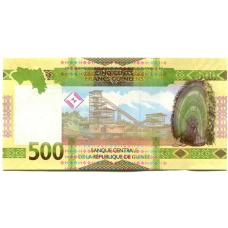 Банкнота 500 франков  2022 года Гвинея (вид 2)