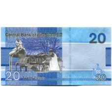 Банкнота 20 даласи 2023 года Гамбия (вид 2)