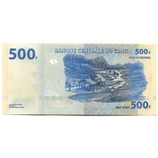 Банкнота 500 франков 2022 года Конго (вид 2)