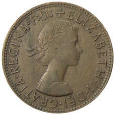 Монета 1 пенни 1958 года Австралия (реверс)