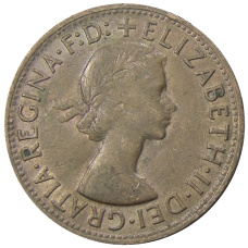 Монета 1 пенни 1958 года Австралия (реверс)