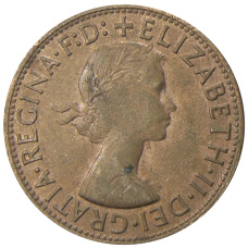 Монета 1 пенни 1963 года Австралия (реверс)