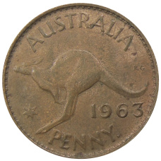 Монета 1 пенни 1963 года Австралия (аверс)
