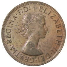 Монета 1 пенни 1963 года Австралия (реверс)