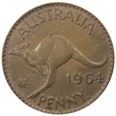 Монета 1 пенни 1964 года Австралия (аверс)