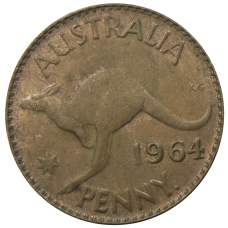 Монета 1 пенни 1964 года Австралия (аверс)