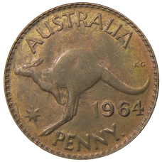 Монета 1 пенни 1964 года Австралия (аверс)