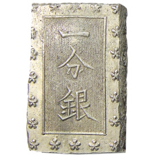 Монета 1 бу 1868-1869 года Япония (аверс)