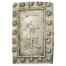 Монета 1 бу 1868-1869 года Япония (аверс)