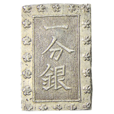 Монета 1 бу 1868-1869 года Япония (аверс)