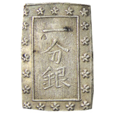 Монета 1 бу 1868-1869 года Япония (аверс)