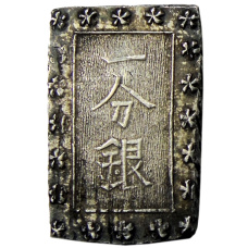 Монета 1 бу 1868-1869 года Япония (аверс)