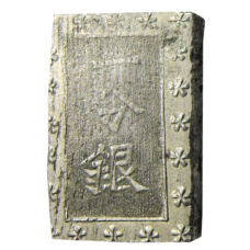 Монета 1 бу 1868-1869 года Япония (аверс)