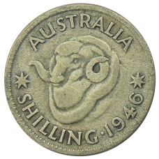 Монета 1 шиллинг 1946 года Австралия (аверс)