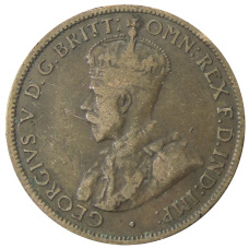 Монета 1/2 пенни 1921 года Австралия (реверс)