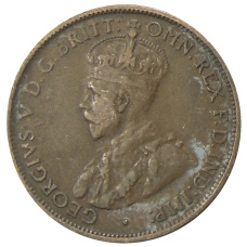 Монета 1/2 пенни 1927 года Австралия (реверс)