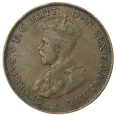 Монета 1/2 пенни 1933 года Австралия (реверс)