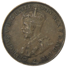 Монета 1/2 пенни 1933 года Австралия (реверс)