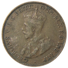 Монета 1/2 пенни 1933 года Австралия (реверс)