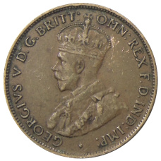 Монета 1/2 пенни 1933 года Австралия (реверс)