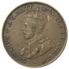 Монета 1/2 пенни 1933 года Австралия (реверс)