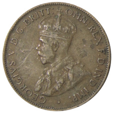 Монета 1/2 пенни 1936 года Австралия (реверс)