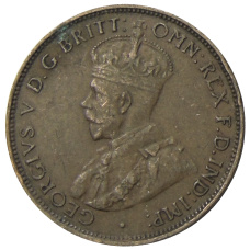 Монета 1/2 пенни 1936 года Австралия (реверс)